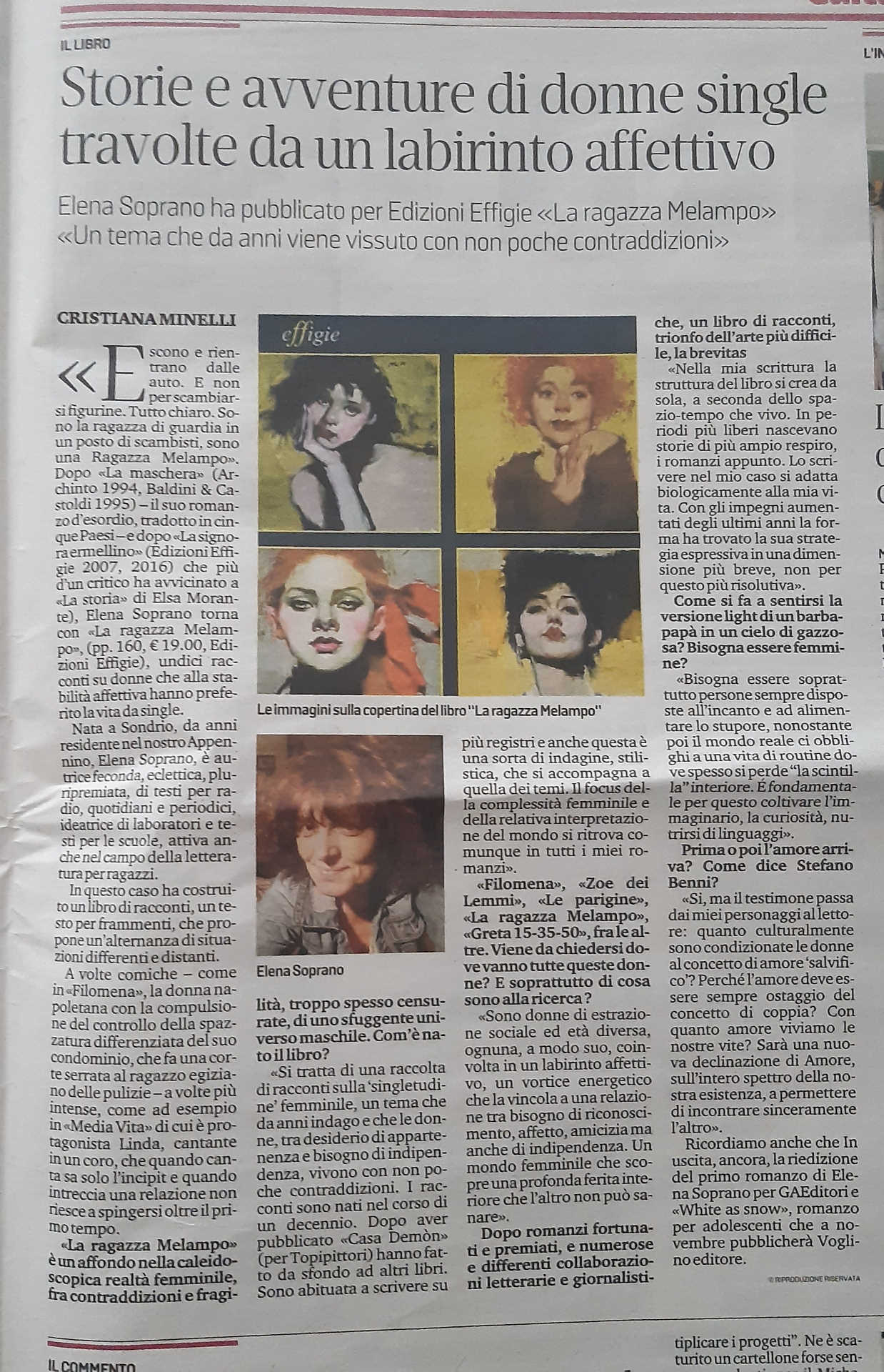 La Ragazza Melampo articolo