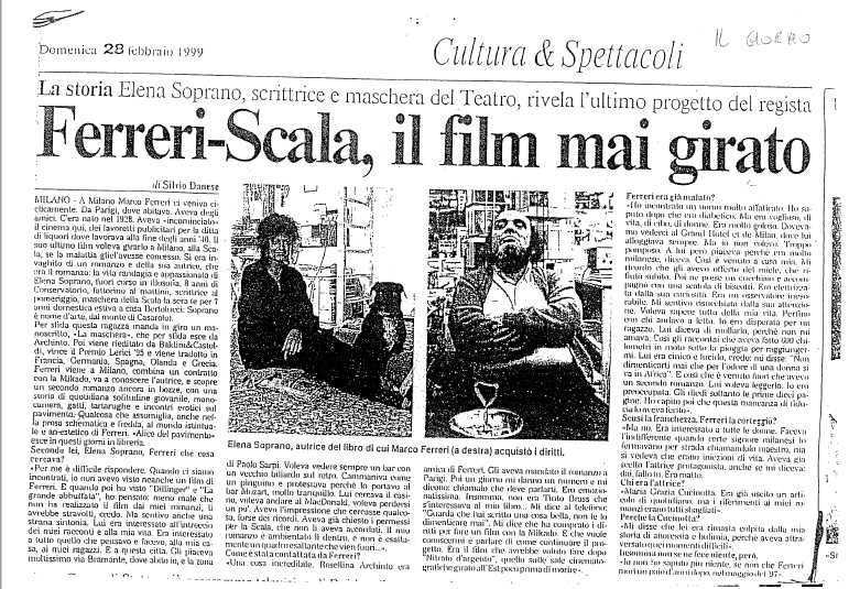 Rassegna stampa - Ferrari-Scala, il film mai girato